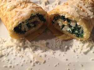 Crespelle con spinaci senza blubb.